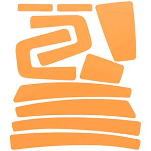 Sundström SR 570/SR 575 Orange Reflective Tape Kit (Pack of 50)
