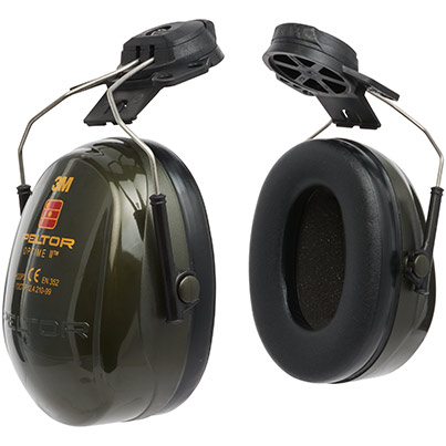 3M PELTOR Optime II P3E Helmet-Mounted Ear Defenders