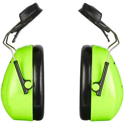 3M PELTOR Optime II P3E Hi-Vis Helmet-Mounted Ear Defenders