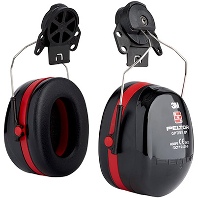 3M PELTOR Optime III P3E Helmet-Mounted Ear Defenders