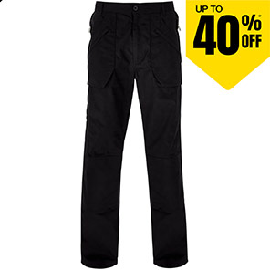 TROJAN Men’s Black Lined Action Trousers