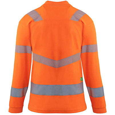 Arco Hi-Vis Responsible Ladies Long Sleeve Polo Orange