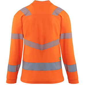 Arco Hi-Vis Responsible Ladies Long Sleeve Polo Orange
