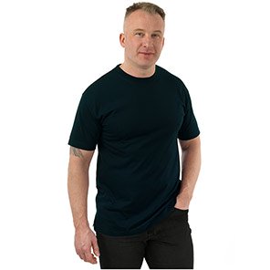 TROJAN Black Polycotton T-Shirt