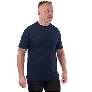 TROJAN Navy Polycotton T-Shirt