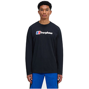 Berghaus Men’s Black Logo Long-Sleeve T-Shirt
