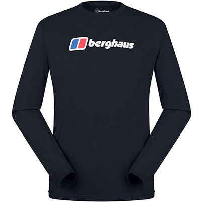 Berghaus Men’s Black Logo Long-Sleeve T-Shirt
