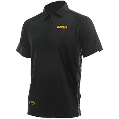 DEWALT Rutland PWS Men’s Black/Grey Wicking Polo Shirt