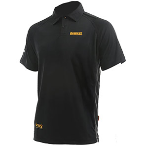 DEWALT Rutland PWS Men’s Black/Grey Wicking Polo Shirt