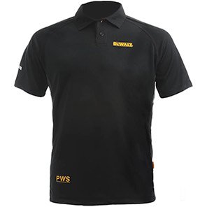 DEWALT Rutland PWS Men’s Black/Grey Wicking Polo Shirt 2XL