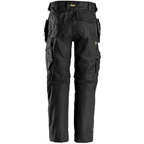 Snickers AllroundWork 6224 Men’s Black Trousers with Kneepad Pockets