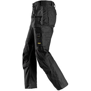 Snickers AllroundWork 6224 Men’s Black Trousers with Kneepad Pockets