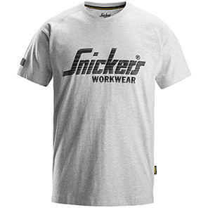 Snickers 2590 Grey Melange Logo T-Shirt S