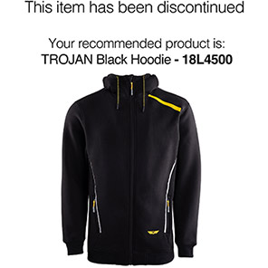 TROJAN Grey/Black Zip-Up Hoodie