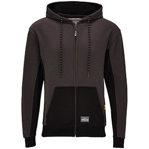 TROJAN Grey/Black Zip-Up Hoodie