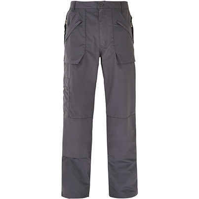 TROJAN Men’s Grey Action Work Trousers