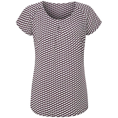 Disley Edition Catriona Women’s Aubergine/White Short-Sleeve Blouse
