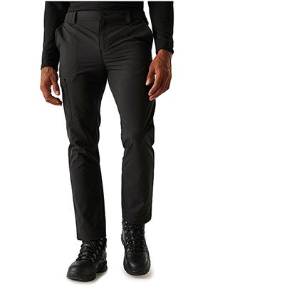 Regatta Pro TRJ610 Black Slim-Fit Action Stretch Trousers