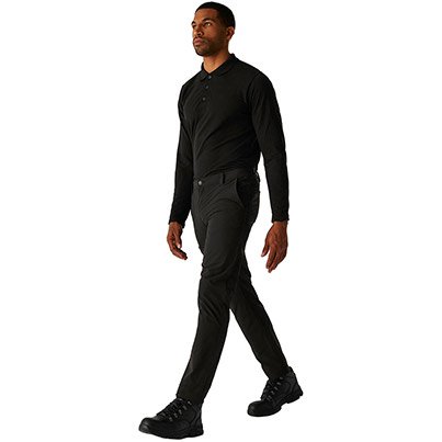 Regatta Pro TRJ610 Black Slim-Fit Action Stretch Trousers