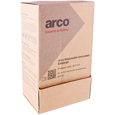 Arco Disposable Uncorded Earplugs (Pack of 200)