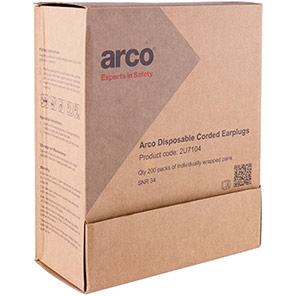 Arco Disposable Corded Earplugs (Pack of 200)