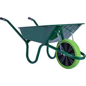 Haemmerlin Original Green 90L Puncture-Resistant Wheelbarrow