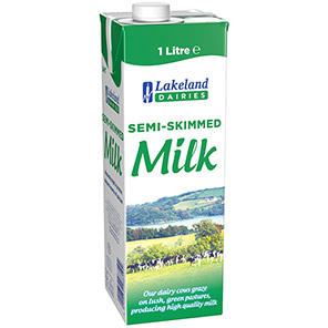 Lakeland Dairies Semi-Skimmed UHT Milk 1L