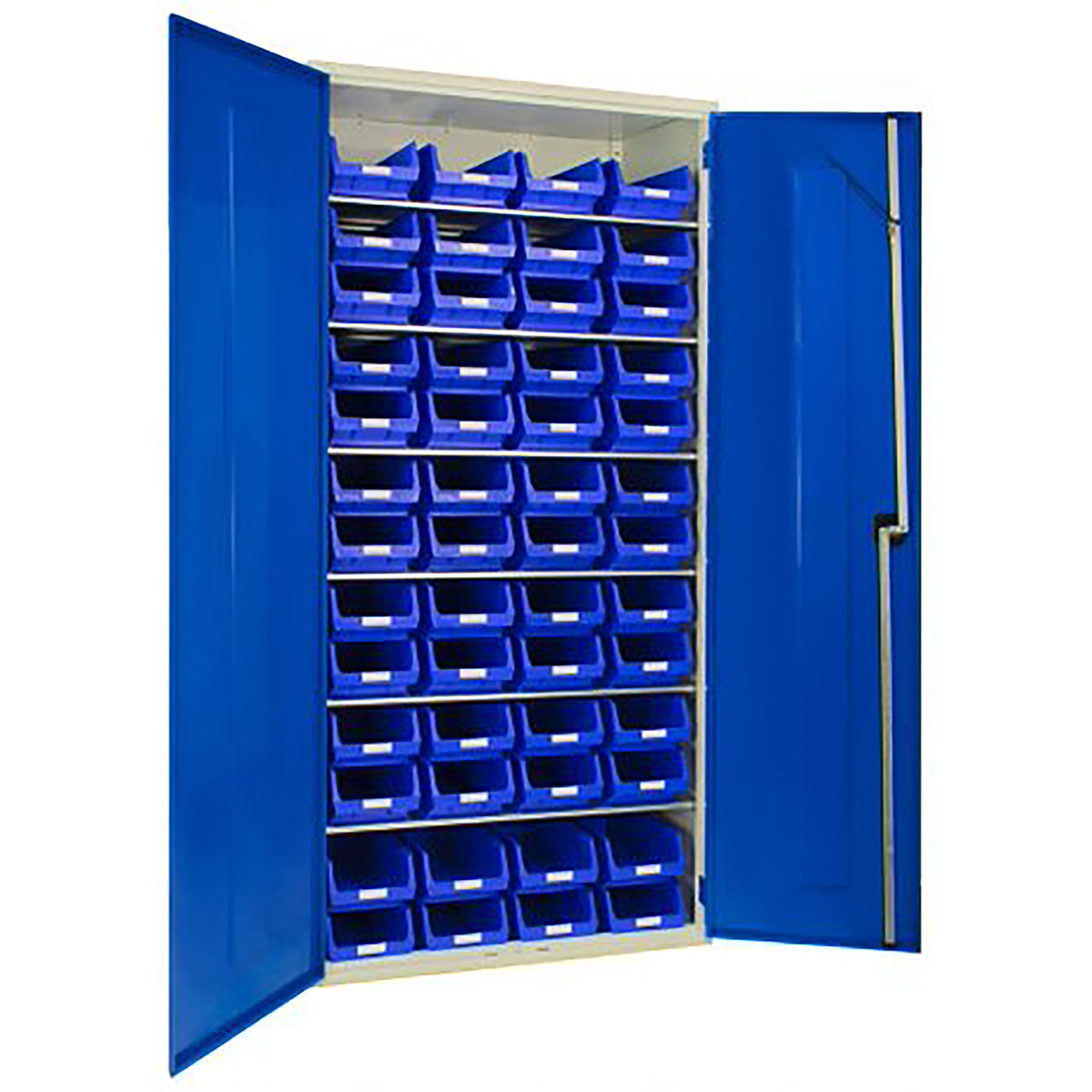 Barton Topstore 6Shelf Storage Bin with 52 TC4 Blue Storage Bins Barton Panel & Bin