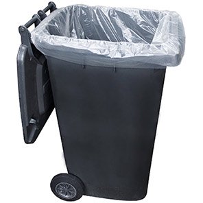 Cromwell 240L Clear Medium-Duty Wheelie Bin Bags