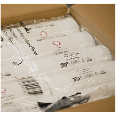 White Square Bin Liner 30L (30 Rolls)
