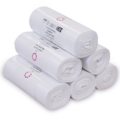 White Square Bin Liner 30L (30 Rolls)