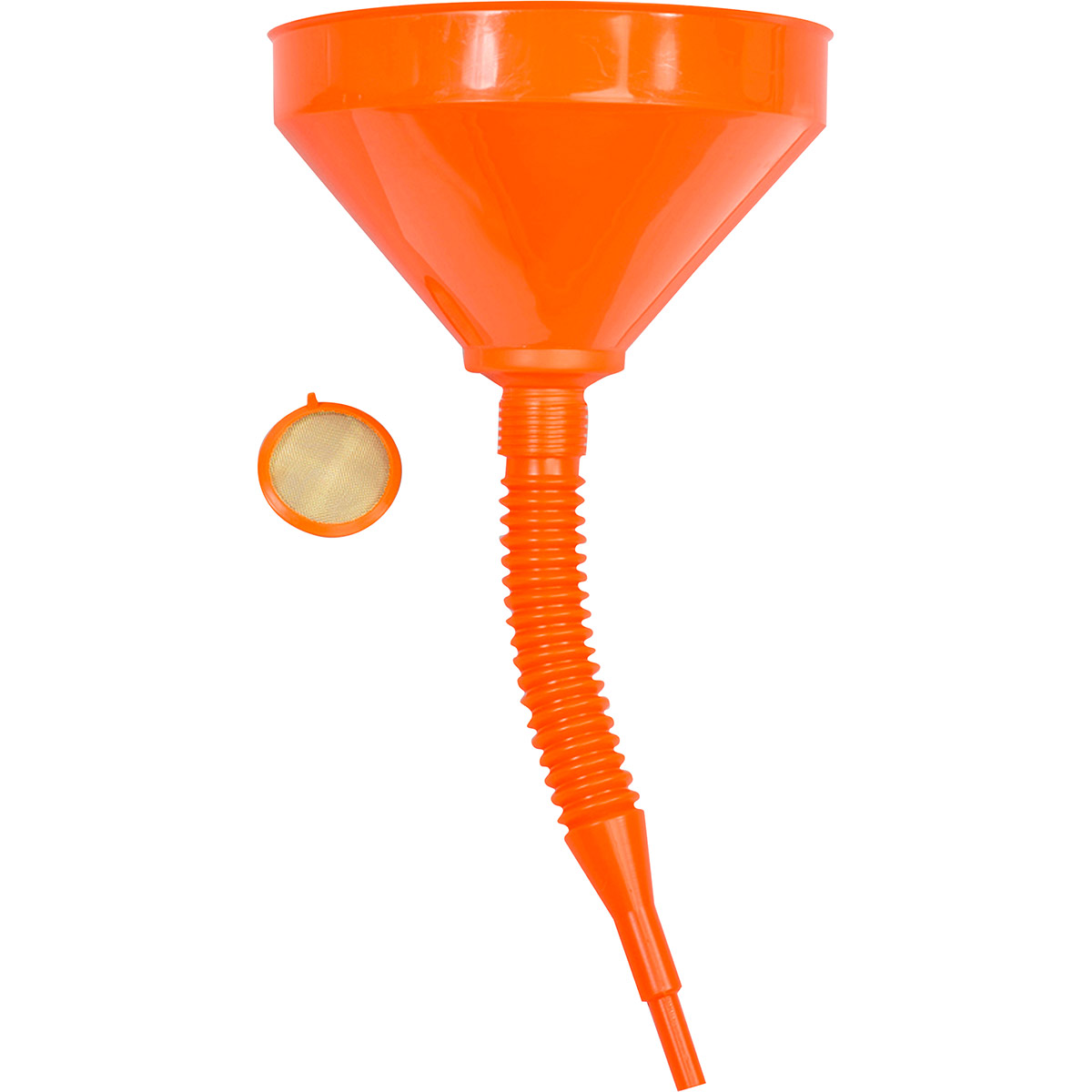 IGE Polyethylene Flexispout Funnel with Strainer | IGE | Funnels | Arco