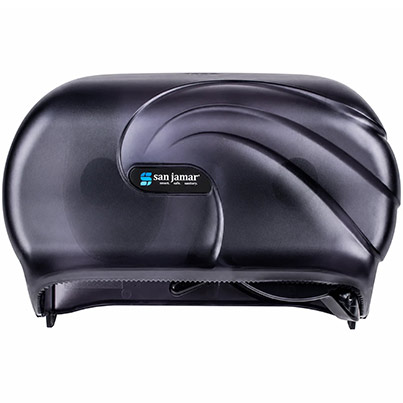 San Jamar Oceans Versatwin Minitwin Smoke Toilet Roll Dispenser