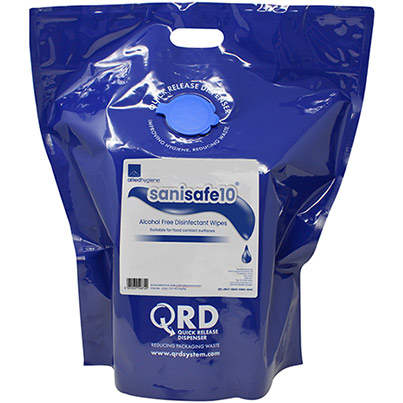 Allied Hygiene Sanisafe 10 Sanitisation Wipes in Quick-Release Dispenser