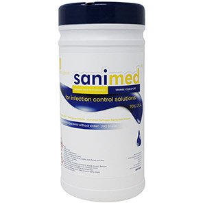 Allied Hygiene Sanimed White IPA 70% Wet Wipes Tub 2L