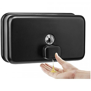 C21 Hygiene Black Horizontal Soap Dispenser
