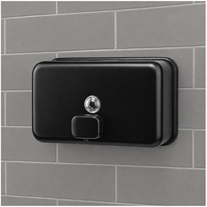 C21 Hygiene Black Horizontal Soap Dispenser