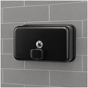 C21 Hygiene Black Horizontal Soap Dispenser