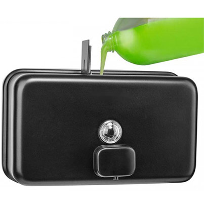 C21 Hygiene Black Horizontal Soap Dispenser