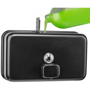 C21 Hygiene Black Horizontal Soap Dispenser