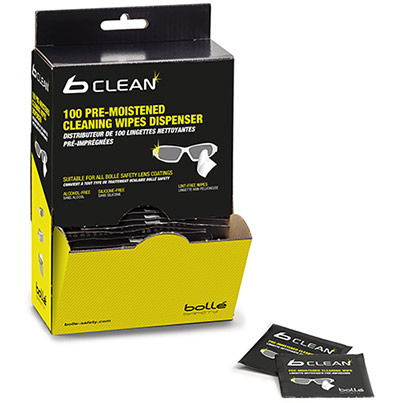 Bollé Safety B-Clean Lens Wipes (Box of 100)