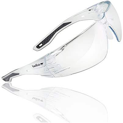 Bollé RUSH 2.0 PLATINUM Lite Clear-Lens Safety Glasses