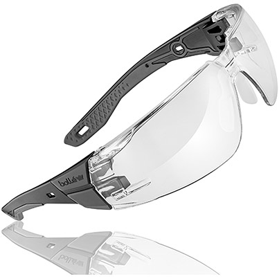 Boll� RUSH 2.0 PLATINUM Lite ASAF Grey Clear-Lens Safety Glasses M/L (Pack of 20)