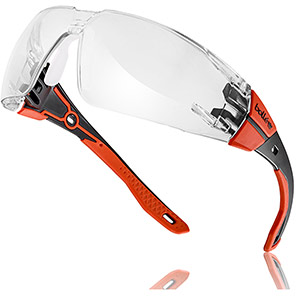 Boll� RUSH 2.0 PLATINUM Red Clear-Lens Safety Glasses S