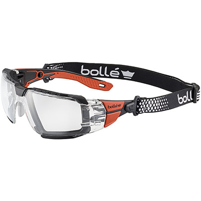 Boll� RUSH 2.0 PLATINUM Lite ASAF Clear-Lens Safety Glasses Kit M/L