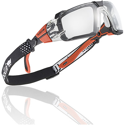 Boll� RUSH 2.0 PLATINUM Lite ASAF Clear-Lens Safety Glasses Kit M/L