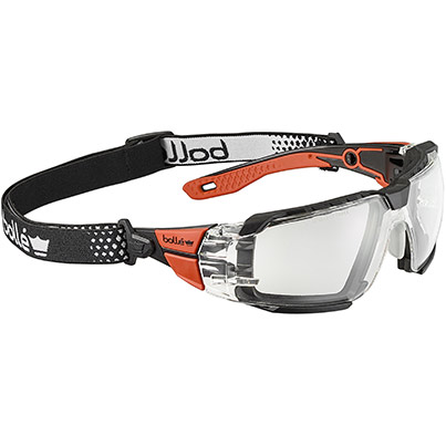 Boll� RUSH 2.0 PLATINUM Lite ASAF Clear-Lens Safety Glasses Kit M/L