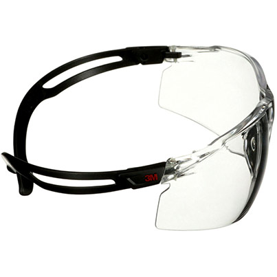 3M SecureFit 500 Scotchgard Black Clear-Lens Safety Glasses