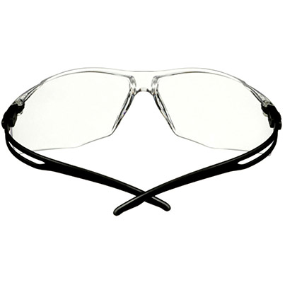 3M SecureFit 500 Scotchgard Black Clear-Lens Safety Glasses