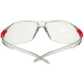 3M SecureFit 500 Scotchgard Red Clear-Lens Safety Glasses